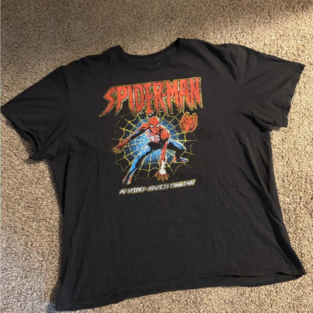 Retro Marvel Spider-Man Black Short Sleeve Tee